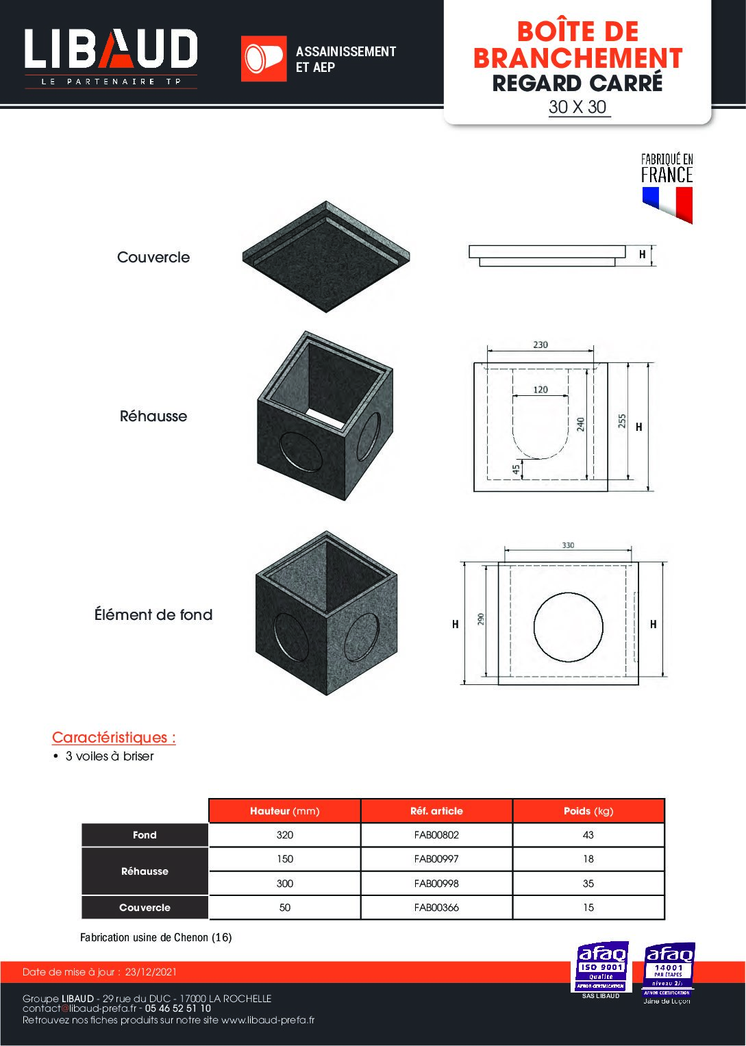 Documenthèque : Catalogues et fiches - Libaud Prefa Béton - Négoce TP