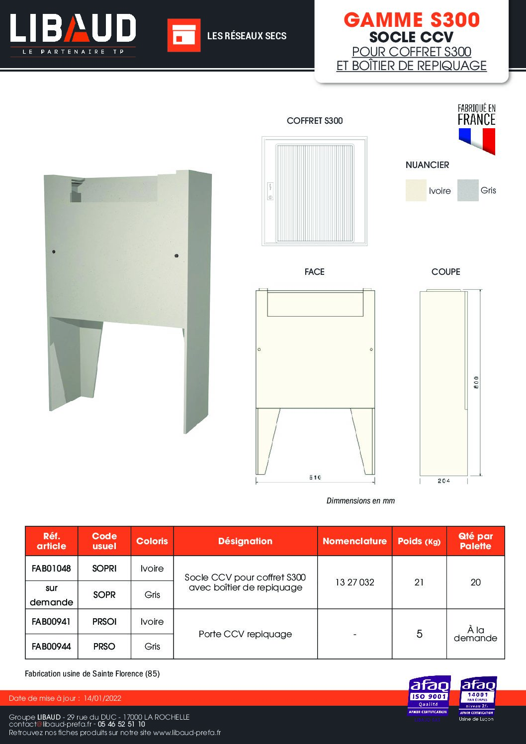 ft_libaud_gamme_s300_socle_ccv_pour_coffret_s300_et_boitier_de_repiquage