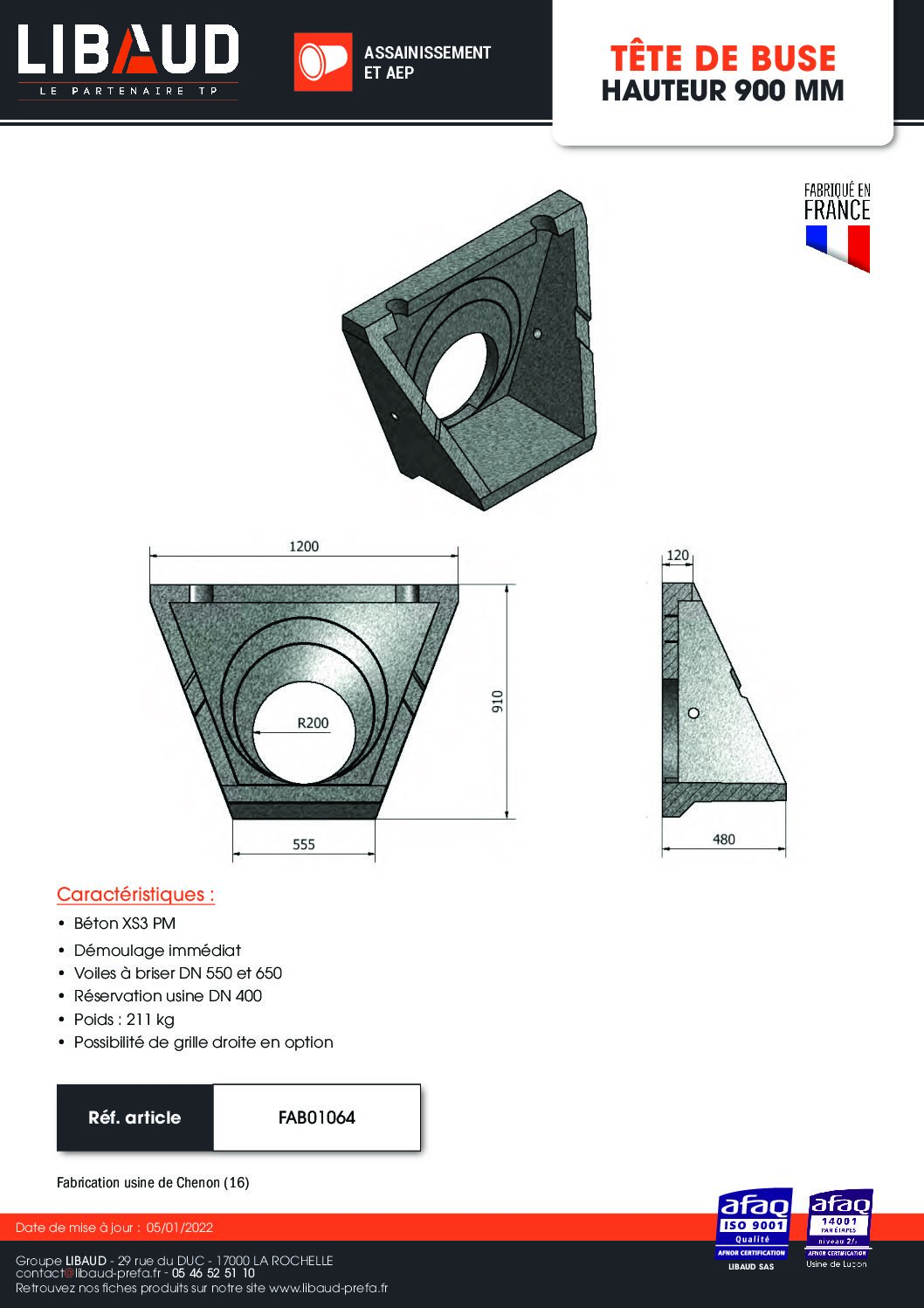 Documenthèque : Catalogues et fiches - Libaud Prefa Béton - Négoce TP