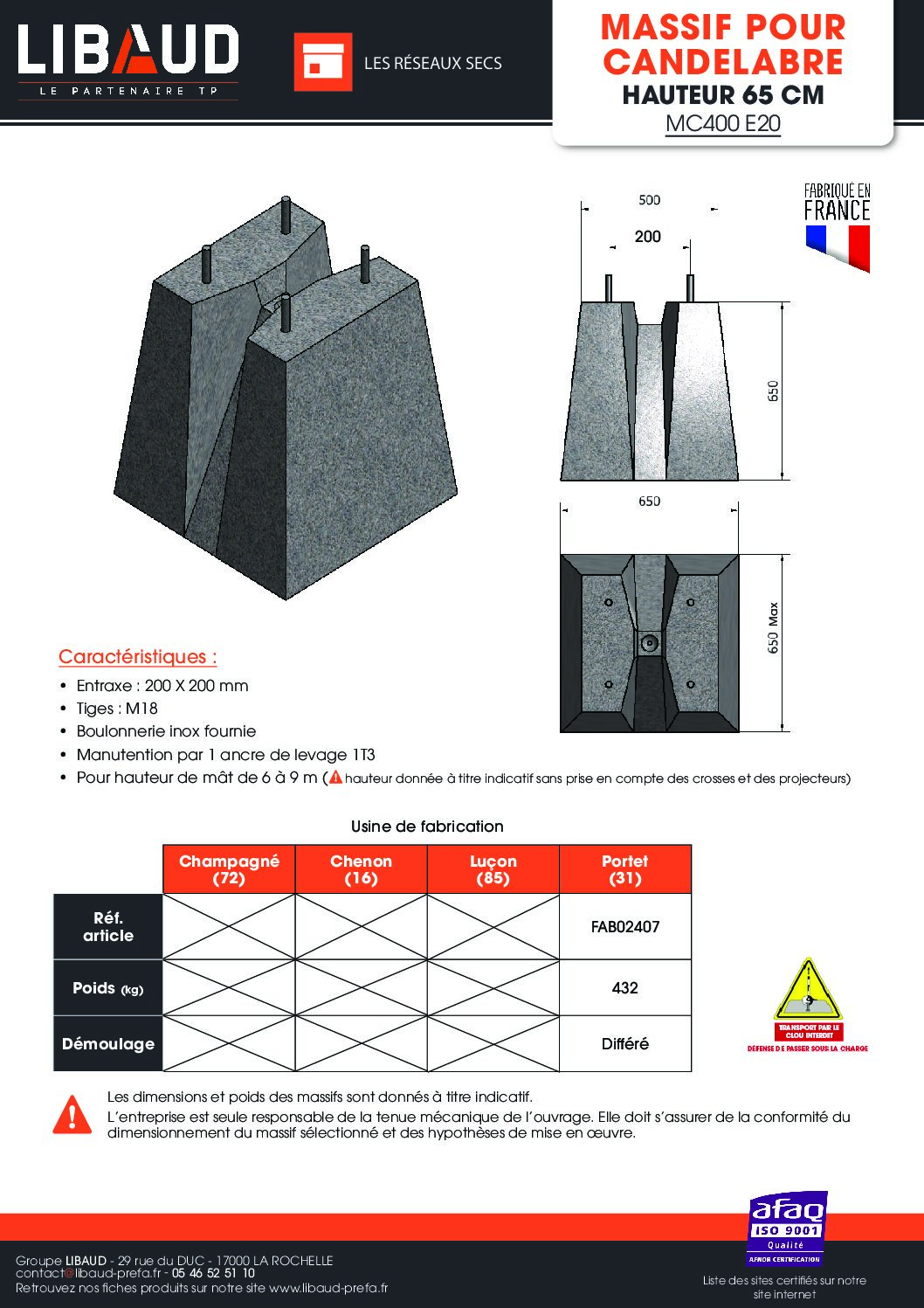 ft_libaud_massif_pour_candelabre_h65-mc400-e20 ft_libaud_massif_pour_candelabre_h65-mc400-e20