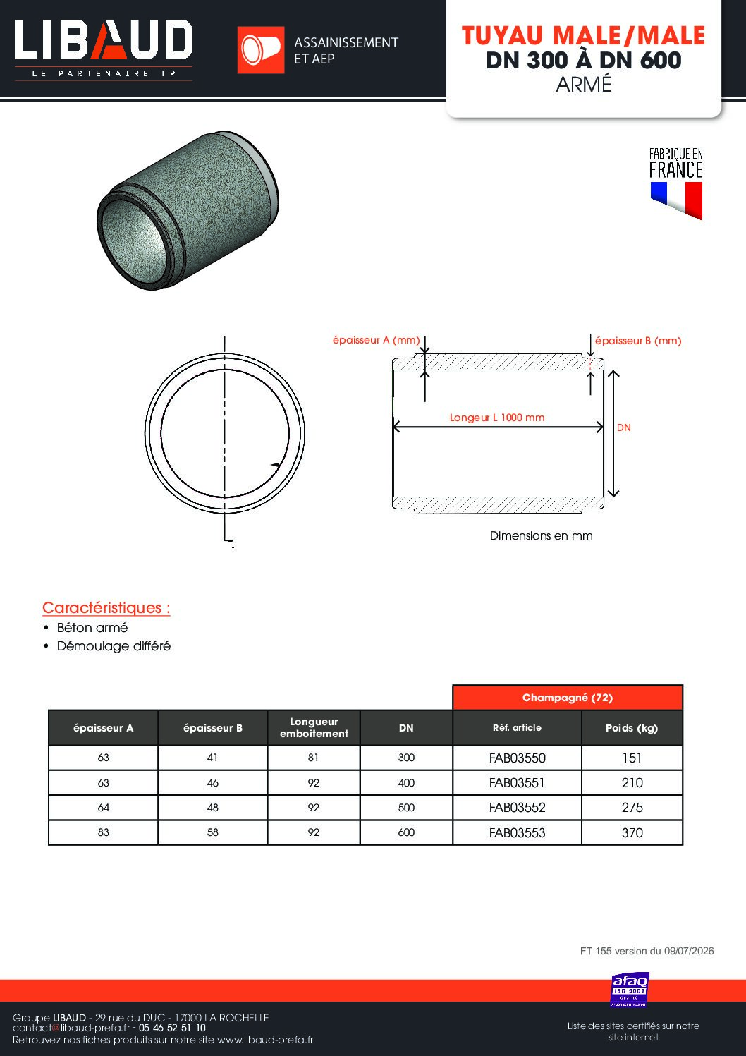 tuyau_malemale_dn_300_a_dn_600_arme tuyau_malemale_dn_300_a_dn_600_arme